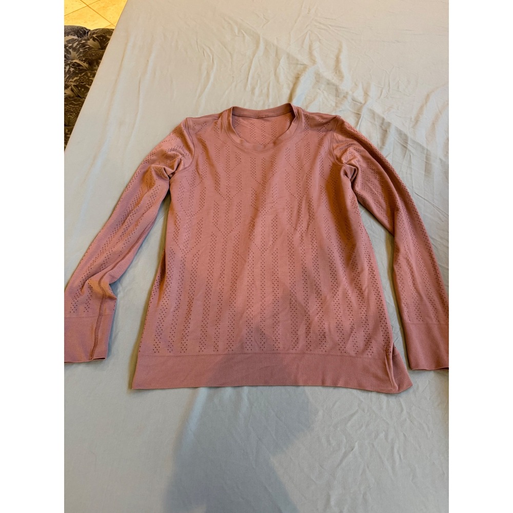 Lululemon Swiftly Tech Long Sleeve 2.0 Shirt Pink Mesh Activewear Top